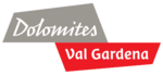 Dolomiten Val Gardena Logo in Grau und Rot