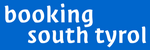 booking south tyrol logo on blue background